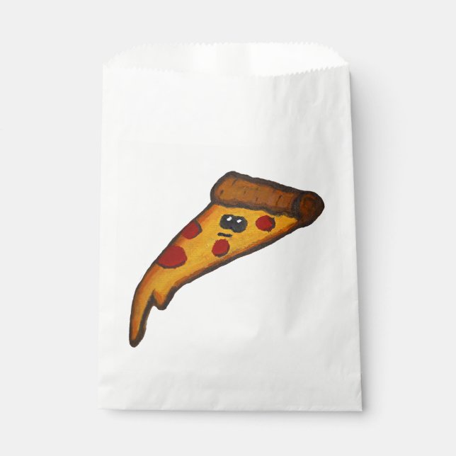 Sachets En Papier sac de faveur de fête de pizza (Devant)