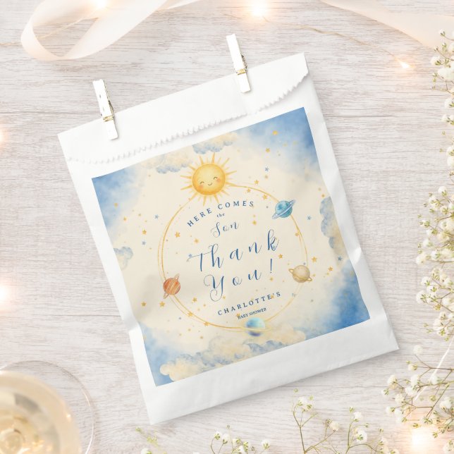 Sachets En Papier Sac de faveur de fête pour bébé garçon Here Comes  (Coupé)