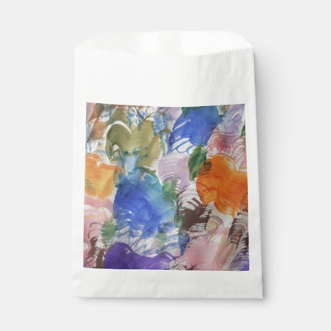 Sachets En Papier Sac de faveur de giclure de couleur (Devant)