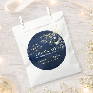 Sachets En Papier Sac de faveur de mariage avec guirlande rustique