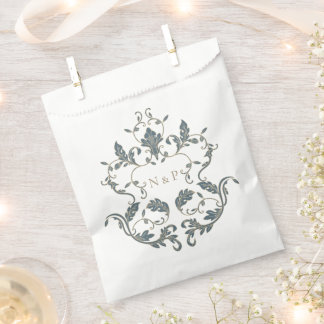 Sachets En Papier Sac de faveur de mariage orné élégant