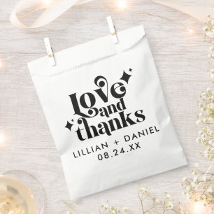 Sachets En Papier Sac de faveur de mariage rétro moderne