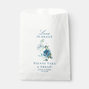 Sachets En Papier Sac de faveur floral Midnight Blooms L'amour est d