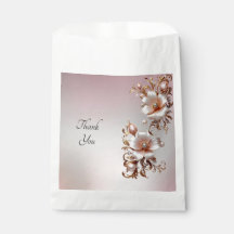 Sac de Faveur Floral Rose Décoratif