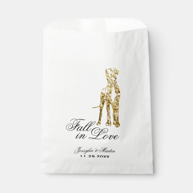 Sachets En Papier sac de faveur Grand Danois (Devant)