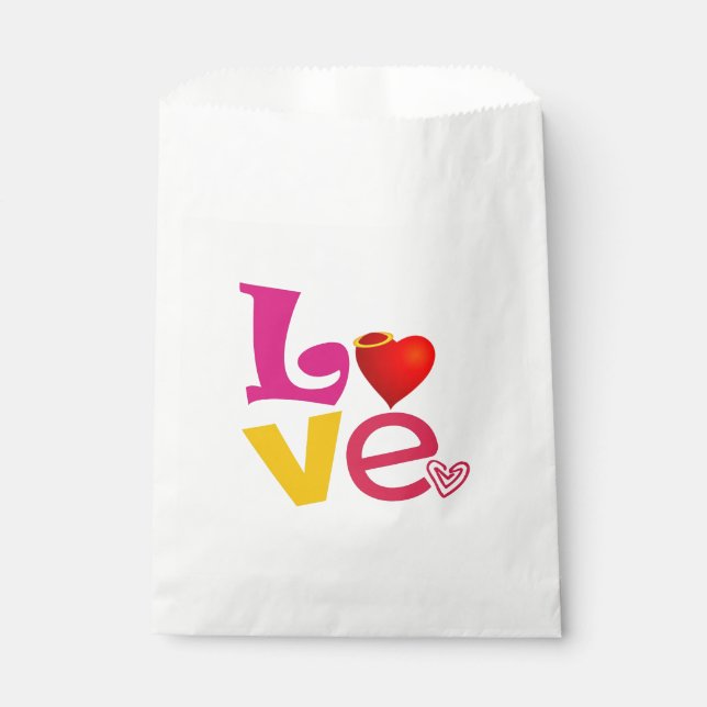 Sachets En Papier Sac de faveur LOVE (Devant)
