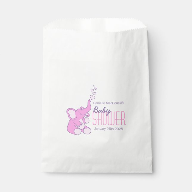 Sachets En Papier Sac de faveur personnalisé pour un baby shower d'é (Devant)