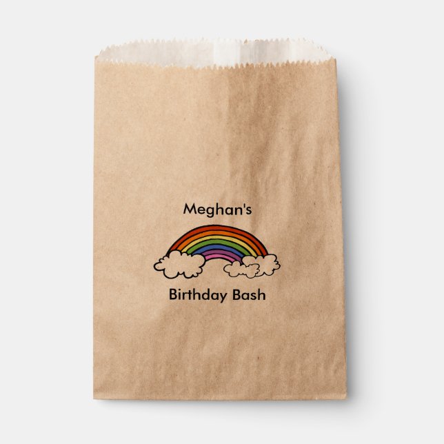 Sachets En Papier Sac de faveur Rainbow Party (Devant)