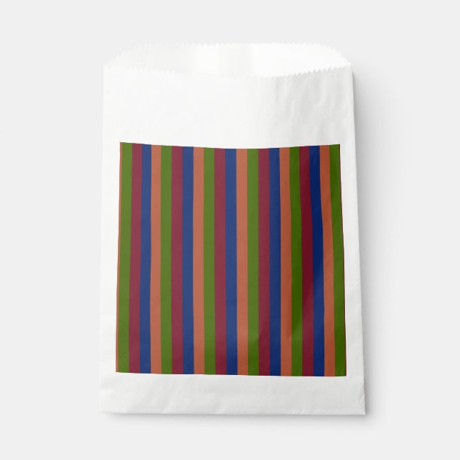 Sachets En Papier Sac de faveur vert marine (Devant)