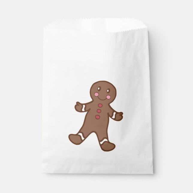 Sachets En Papier Sac de favoritisme en pain d'épice de Noël (Devant)