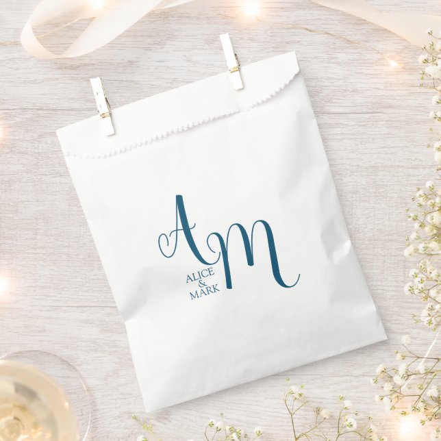 Sachets En Papier Sac de Favour de Réception de Mariage Monogrammé (Coupé)