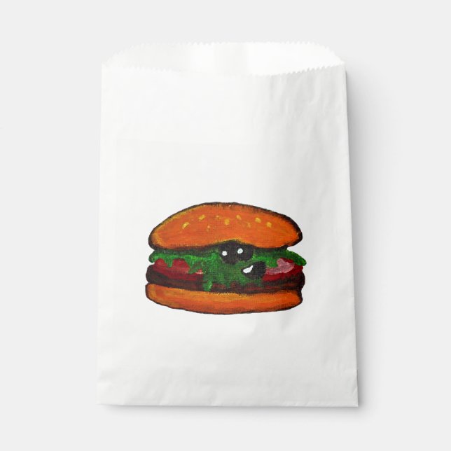 Sachets En Papier Sac de fête burger (Devant)