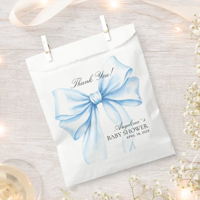 Sachets En Papier Sac de Fête Merci Baby Shower. (Coupé)
