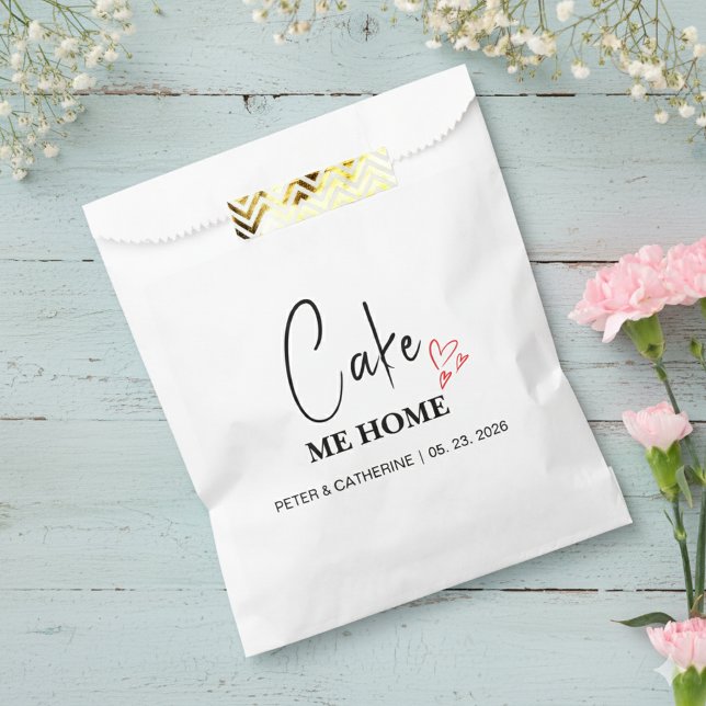 Sachets En Papier Sac de mariage personnalisé Cake Me Home (Créateur téléchargé)