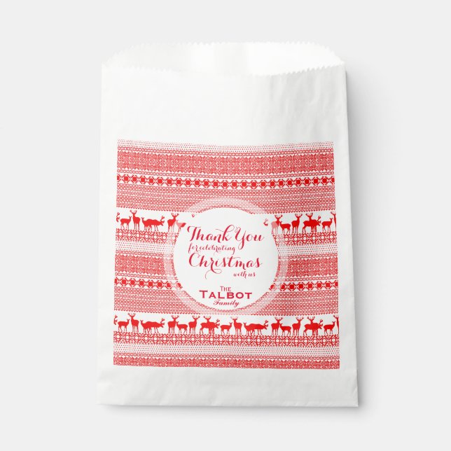 Sachets En Papier Sac de Merci de NOËL personnalisé (Devant)
