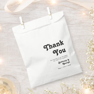 Sachets En Papier Sac de Merci moderne en lettres rétro Favoriser