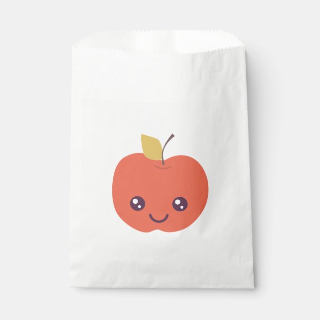 Sachets En Papier Sac de préférence à la pomme mignon (Devant)