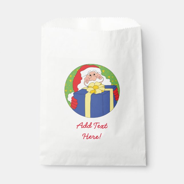 Sachets En Papier Sac de préférence personnalisé de Noël (Devant)