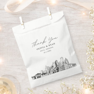 Sachets En Papier Sac de préférence personnalisé Mariage de Mesa Sky