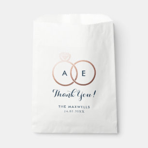 Sachets En Papier Sac de préférence pour Mariage or Rose moderne