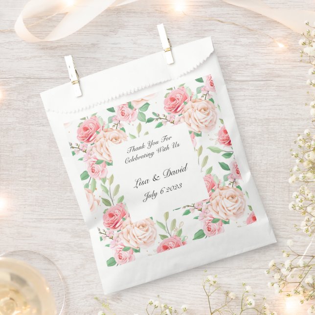 Sachets En Papier Sac de préférence pour traitement mariage (Coupé)