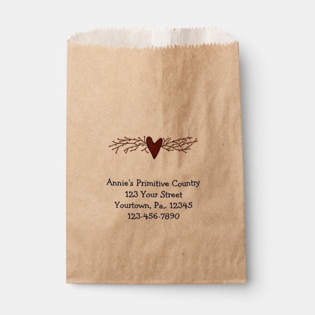 Sachets En Papier Sac de produit Pip Berry Heart Business (Devant)