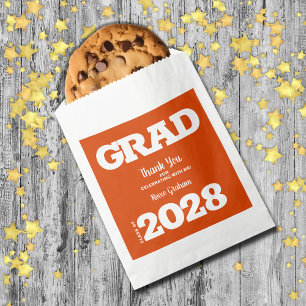 Sachets En Papier Sac de promotion orange et blanc