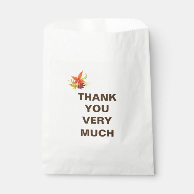 Sachets En Papier Sac de traitement de fête de Thanksgiving (Devant)