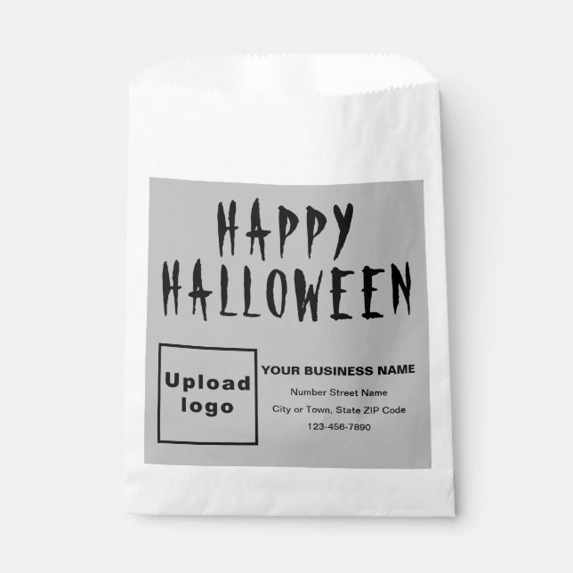 Sachets En Papier Sac en papier Arrière - plan gris Halloween (Devant)