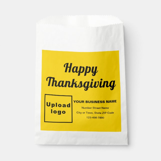Sachets En Papier Sac en papier Arrière - plan jaune de Thanksgiving (Devant)