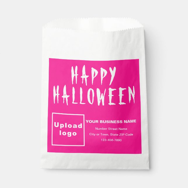 Sachets En Papier Sac en papier Arrière - plan rose Halloween (Devant)