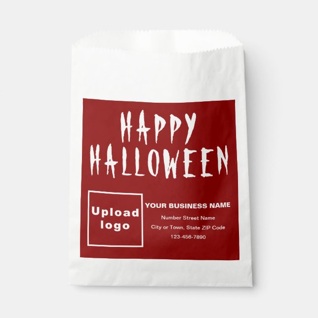 Sachets En Papier Sac en papier Arrière - plan rouge Halloween (Devant)