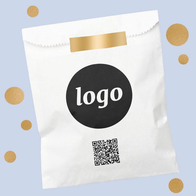 Sachets En Papier Sac en papier avec code QR pour la promotion d'ent (Logo QR code business promotional packaging paper bag)