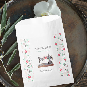 Sachets En Papier Sac en papier floral Boho avec machine à coudre vi