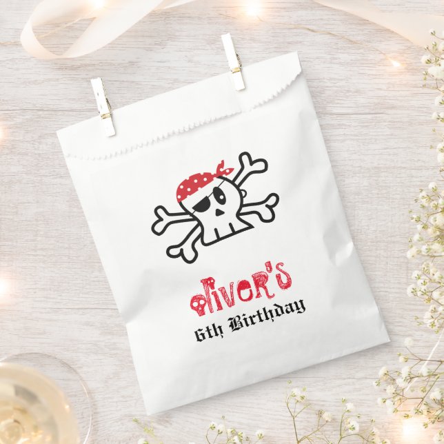 Sachets En Papier Sac en papier pour fête d'anniversaire garçon sque (Coupé)