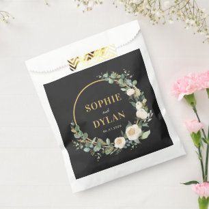 Sachets En Papier Sac Faveur de mariage floral Hoop