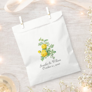 Sachets En Papier Sac Faveur Mariage Roses Jaunes