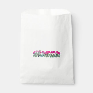 Sachets En Papier Sac Favori Blanc Personnalisé Tulipes Rose Ressort
