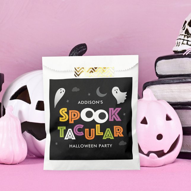 Sachets En Papier Sac Favorisant la fête d'Halloween Spooktacular (Créateur téléchargé)