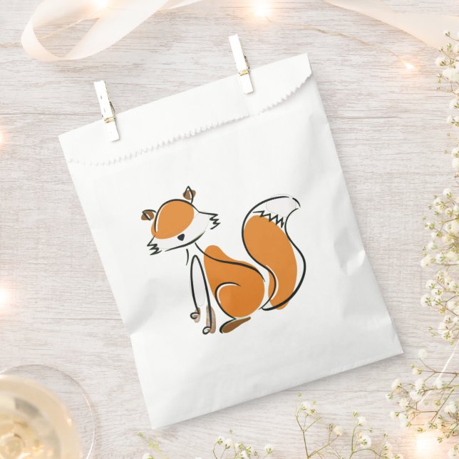 Sachets En Papier Sac Favoriser Fox mignon (Coupé)