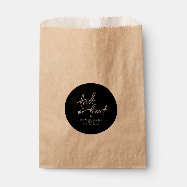 Sachets En Papier Sac Favoriser Halloween circulaire | Sac de traite (Devant)