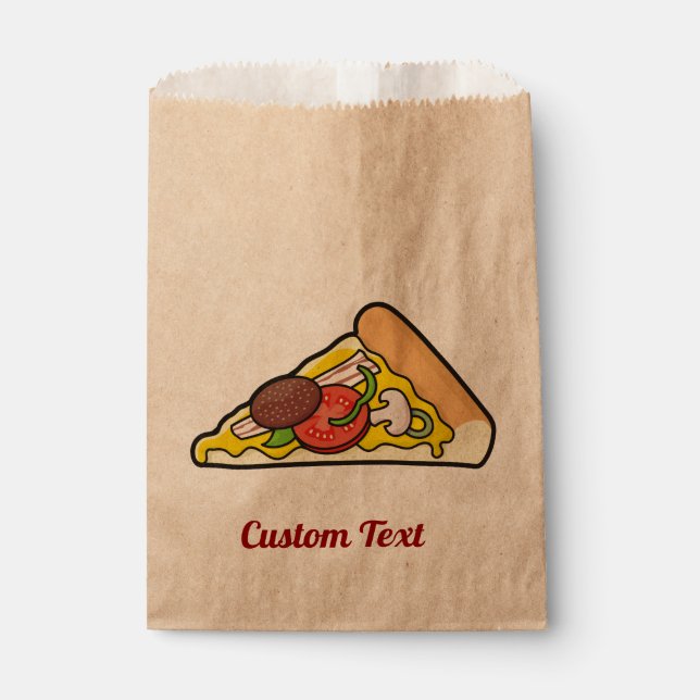 Sachets En Papier Sac Favoriser Pizza Slice (Devant)