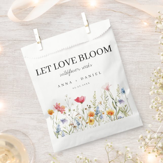 Sachets En Papier Sac fleur sauvage  de mariage Favor (Coupé)