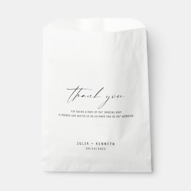 Sachets En Papier Sac Mariage classique simple Merci Favoriser (Devant)