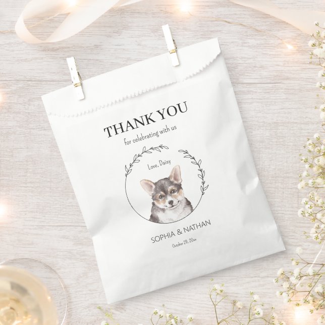 Sachets En Papier Sac Mariage Merci Corgi simple Favoriser (Coupé)
