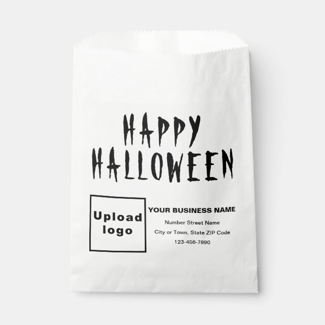 Sachets En Papier Sac papier blanc Halloween Business (Devant)