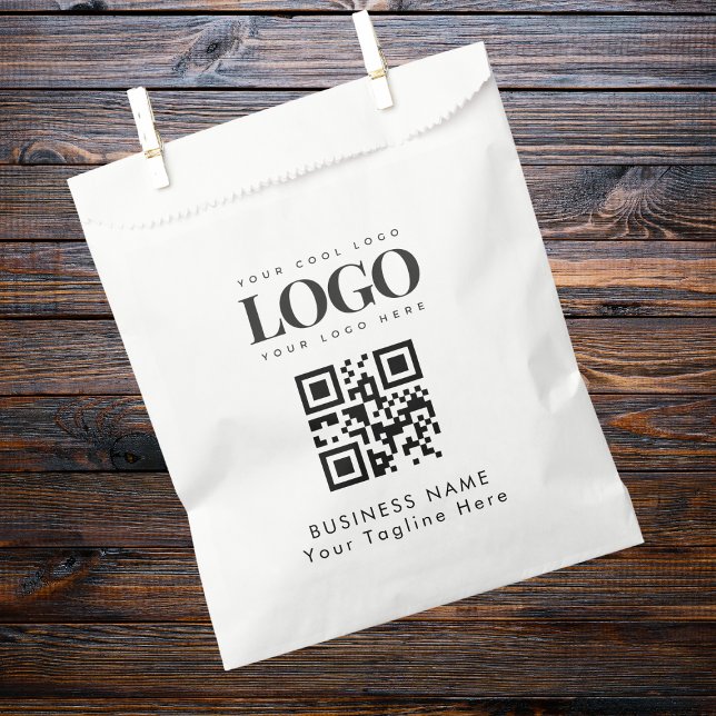 Sachets En Papier Sac papier Qr Code du logo de l'entreprise personn (Créateur téléchargé)