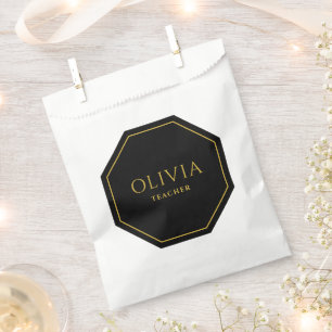 Sachets En Papier Sac personnalisé pour fête avec nom et rôle