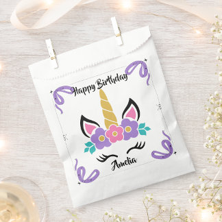 Sachets En Papier Sac personnalisé pour licorne Joyeux Anniversaire