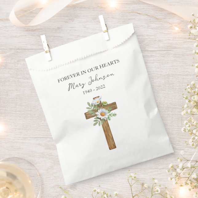 Sachets En Papier Sac pour funérailles Daisy Cross (Coupé)